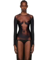 Jean Paul Gaultier Lotta Volkova Edition 'the Naked' Long Sleeve T-shirt - Black