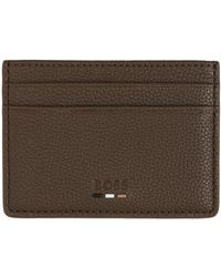 BOSS - Brown Faux-leather Card Holder - Lyst