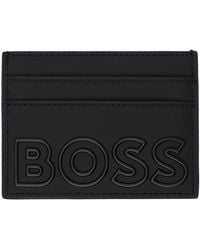 BOSS - Black Appliqué Card Holder - Lyst