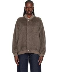 Lauren Manoogian - Taupe Suri Bomber Jacket - Lyst