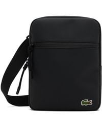 Lacoste - Black Embroidered Bag - Lyst