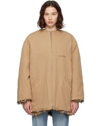 MM6 by Maison Martin Margiela - タン コットンキャンバス スポーツジャケット - Lyst