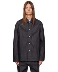 Jil Sander - Navy Button Denim Shirt - Lyst