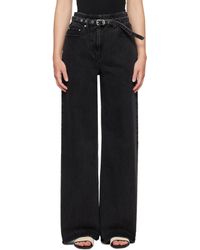 3.1 Phillip Lim - Wide Leg Belted Jeans - Lyst