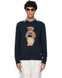 Polo Ralph Lauren - Pull Bleu Marine À Ourson Polo Bear - Lyst