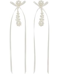 Simone Rocha - Victorian Drip Bow Earrings - Lyst