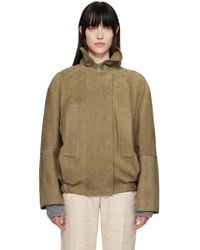 Jacquemus - トープ La Croisière 'The Ciro' レザージャケット - Lyst