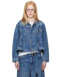 Sacai - ブルー Levi'Sエディション デニムジャケット - Lyst