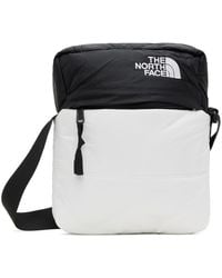 The North Face - Black & White Nuptse Bag - Lyst