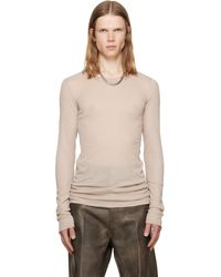 Rick Owens - Taupe Tower Rib Ls T-Shirt - Lyst