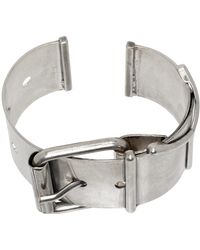 Y. Project - Bracelet manchette de style ceinture argenté à ferrure à logo - Lyst