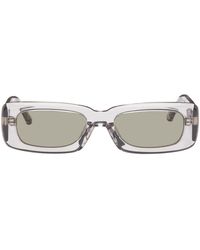 The Attico - Gray Linda Farrow Edition Mini Marfa Sunglasses - Lyst