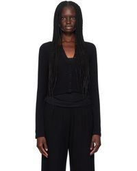 Leset - ブラック Lauren Crop Ii クロップド カーディガン - Lyst
