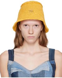 Dolce & Gabbana - Dolce&gabbana Yellow Logo Bucket Hat - Lyst
