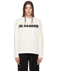 Jil Sander - Off- Printed Long Sleeve T-shirt - Lyst