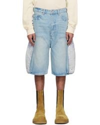 Who Decides War - Side Embroidery Denim Shorts - Lyst