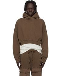 Entire studios - Cropped Heavy Hoodie - Lyst