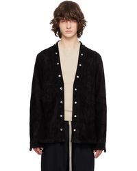 Rick Owens - ブラック Concordians Larry Fogpocket レザー オーバーシャツ - Lyst