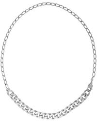 Maison Margiela Collier a chaine argente - Métallisé