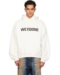 we11done - Pull À Capuche Blanc - Lyst