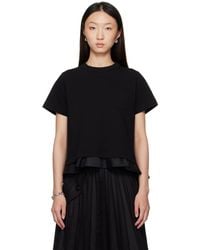 Sacai - Nylon Twill & Cotton Jersey T-Shirt - Lyst