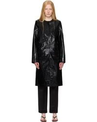 TOTEME - Croco-Embossed Leather Coat - Lyst