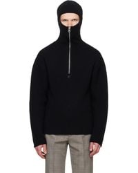 Courreges - Ribbed Wool Hoodie - Lyst