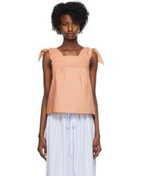 See By Chloé - Pink Self-tie Tank Top - Lyst