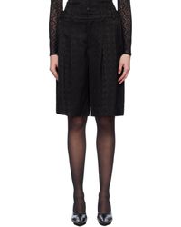 Marine Serre - Moon Diamond Jacquard Tailoring Shorts - Lyst