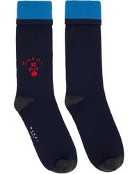 Marni - Wool Flower Logo Socks - Lyst