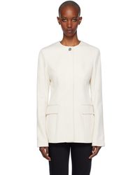 TOTEME - Collarless Cinched Viscose-Blend Jacket - Lyst