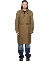 MM6 by Maison Margiela - Coated Cotton Trench Coat - Lyst