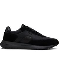 BOSS - Suede Trim Sneakers - Lyst