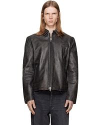 DIESEL - Treated Leather Coach Jacket - Lyst
