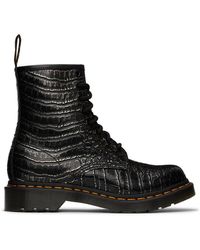 1460 iridescent croc boots