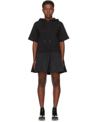 Moncler Black Hoodie Short Dress
