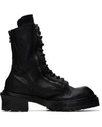 Julius - Side Zip Lace Up Boots - Lyst