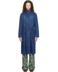 Dries Van Noten - Belted Denim Coat - Lyst