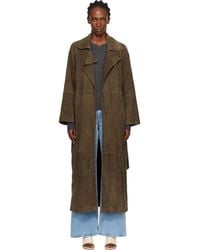 Nour Hammour - Althea Belted Suede Coat - Lyst
