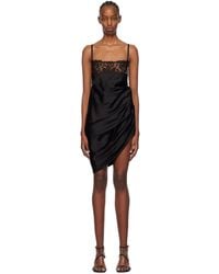 Jacquemus - Robe courte 'la saudade brodée' noire - les sculptures - Lyst