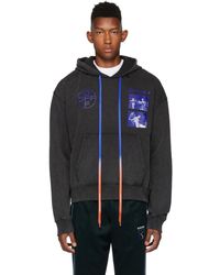 Off-White c/o Virgil Abloh Black And Blue Hardcore Caravaggio Hoodie