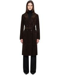 Tom Ford - Double-Breasted Belted Suede Coat - Lyst
