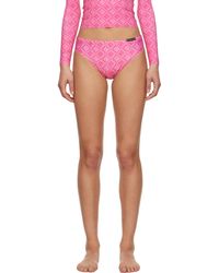 Marine Serre - Pink Printed Bikini Bottom - Lyst