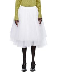 Comme des Garçons - Nylon Tulle Midi Skirt - Lyst