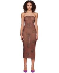 Miaou - Brown Lila Midi Dress - Lyst