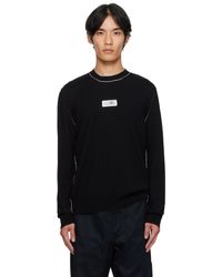 MM6 by Maison Martin Margiela - Pull Noir En Laine - Lyst