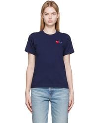 COMME DES GARÇONS PLAY - Comme Des Garçons Play Double Heart Patch T-shirt - Lyst