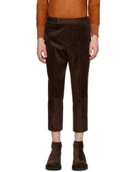 SAPIO - Pantalon no 7 brun en cuir - Lyst