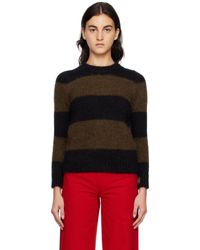 Raf Simons - Black & Brown Stripe Sweater - Lyst