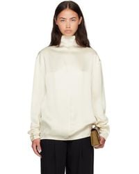 TOTEME - Off- Slouch-Neck Blouse - Lyst